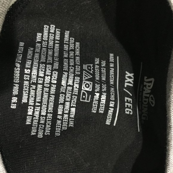 Spalding fleece crew neck sweater size XXL gray - Picture 5 of 6